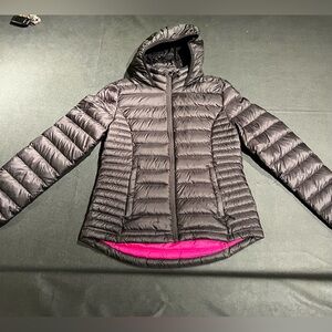 NWOT Gerry Weber Black Puffer Jacket with Pink Accents